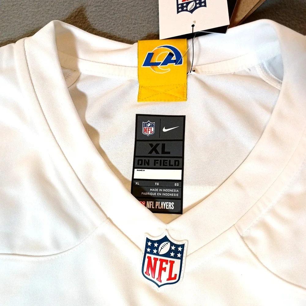Los Angeles Rams Jersey Mens White XL NFL Football Puka Nacua 17 On Field Nike
